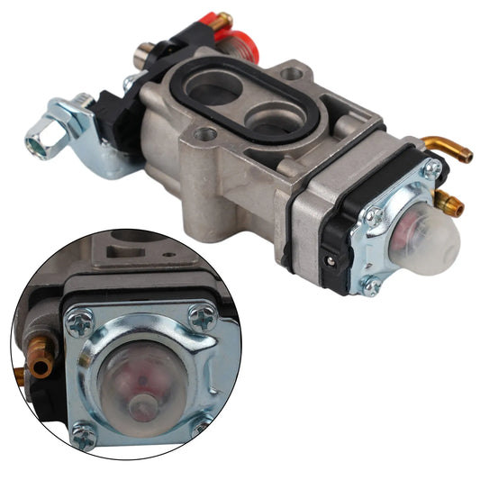 Carburetor replacement for Kawasaki KBH45A, KBL45A, KBH45B and KBL45B brushcuttersCarburetor installed on Kawasaki TJ45 brushcutter engine for reliable performance