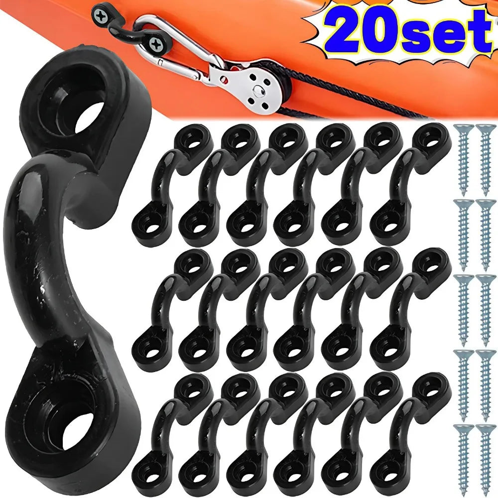Kayak clips inflatable boat deck rigging fixed eye kit for marine accessories