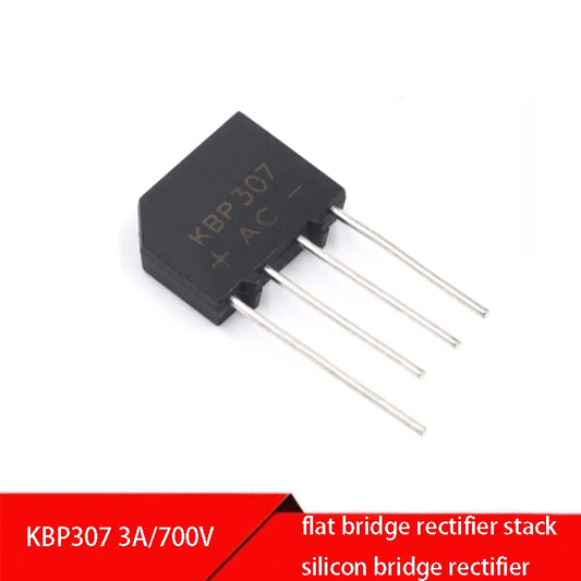 KBP307 ridge rectifier power diode, 3A 700V, suitable for electronics circuits, rectification, and DIY projects
