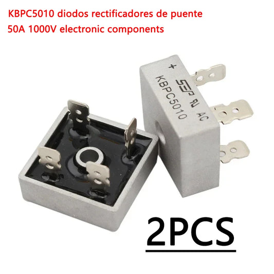 KBPC5010 bridge rectifier diode, 50A 1000V, suitable for electronic circuits, power supplies, and DIY electronics projects