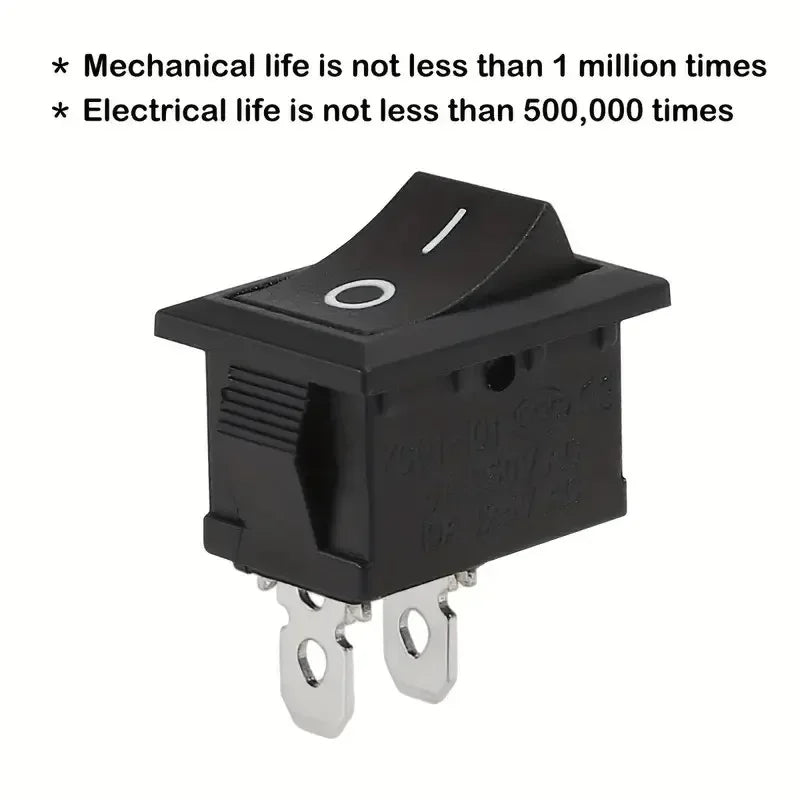 10/30/100 PCS KCD1 snap-in boat rocker switches, SPST ON-OFF, toggle switch for AC power applications