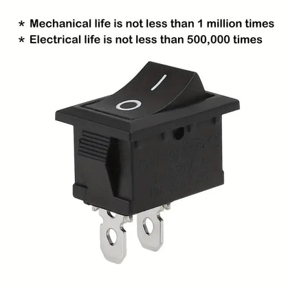 10/30/100 PCS KCD1 snap-in boat rocker switches, SPST ON-OFF, toggle switch for AC power applications