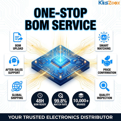 Keszoox BOM sourcing service — full category electronic components, fast global delivery, ISO 9001 certified