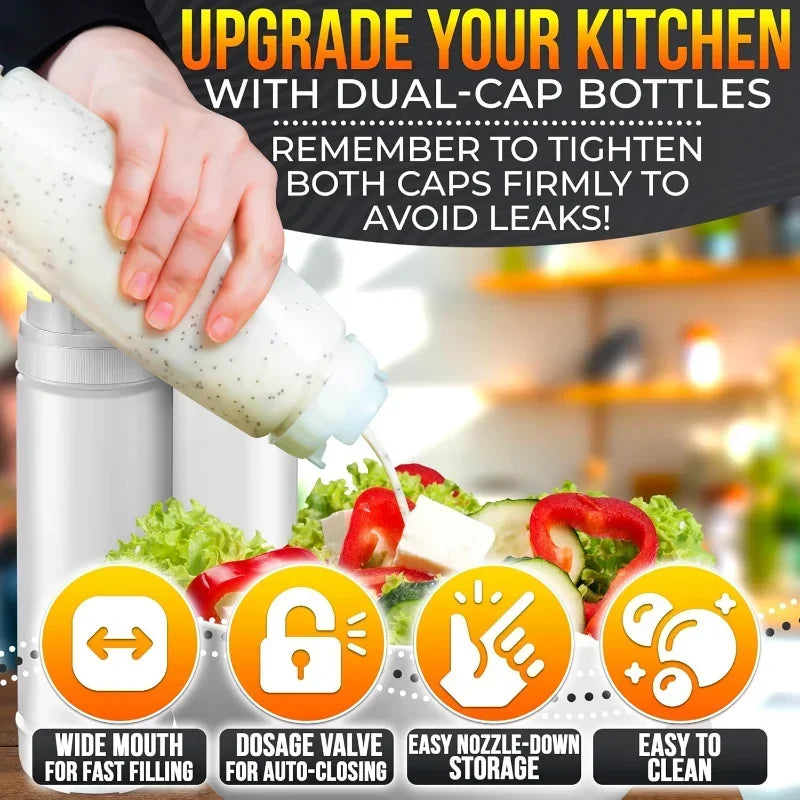Squeeze bottle for ketchup and sauce dispensing