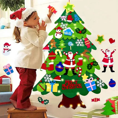 Kids DIY felt Xmas tree set for Christmas home decoration