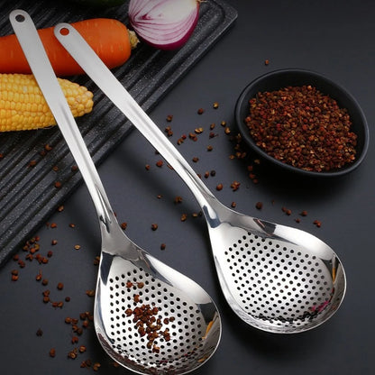 Kitchen colander spoon for draining pasta and filtering food