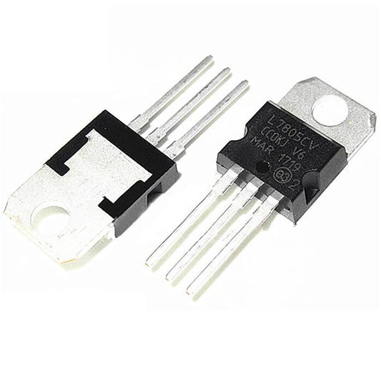 L7805CV TO-220 5V voltage regulator IC, LM7805/MC7805 series, suitable for power supply circuits and DIY electronics projects