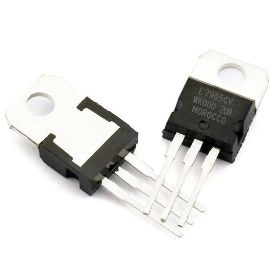 L7905CV negative voltage regulator IC in TO-220 package, 5V output, high-performance LM7905 for electronics circuits and DIY projects