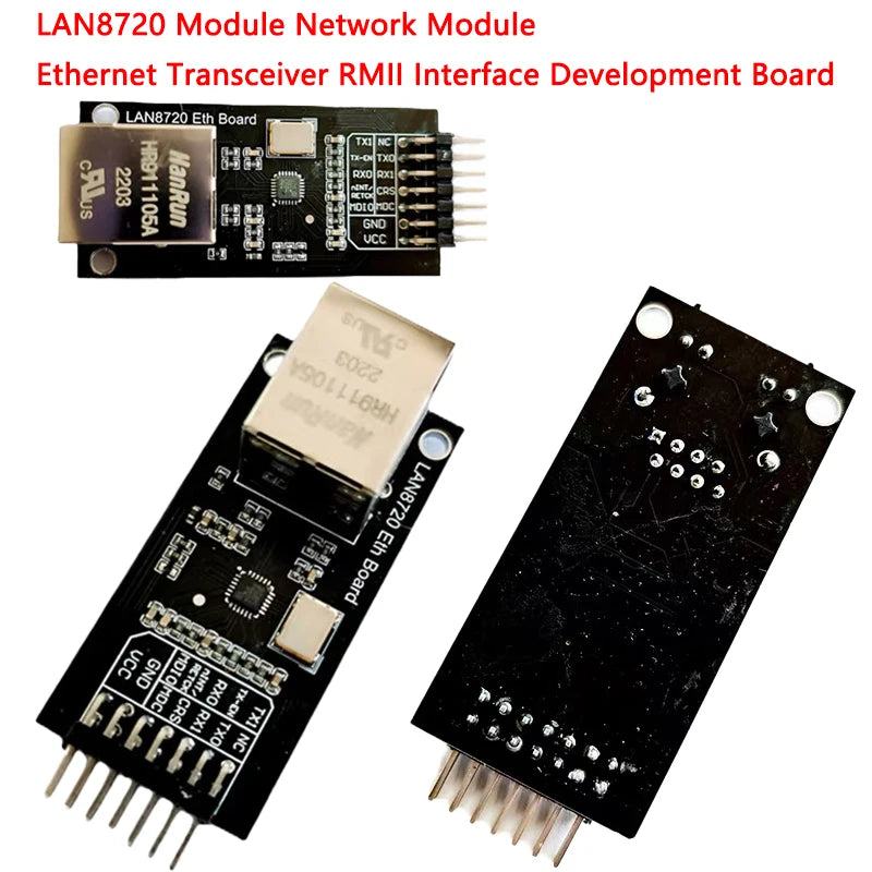 LAN8720 intelligent Ethernet transceiver module with RMII interface, suitable for Arduino development, IoT projects, and network electronics experiments