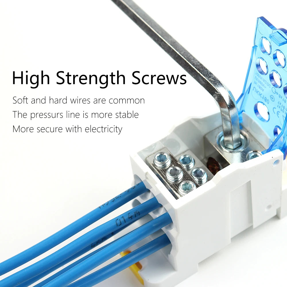 Large current single-pole splitter box for multiple branch line distribution