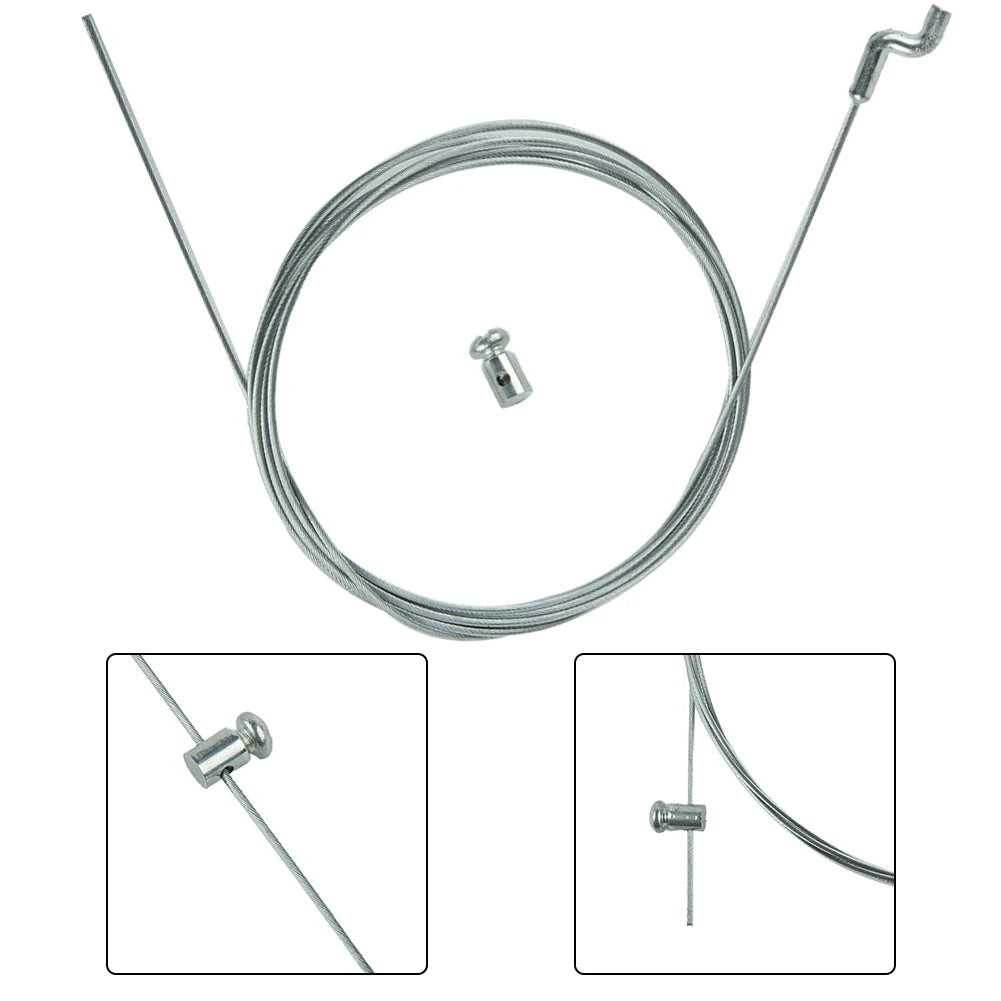 Z-hook cable used for lawn mower parts including engine brake and throttle drive