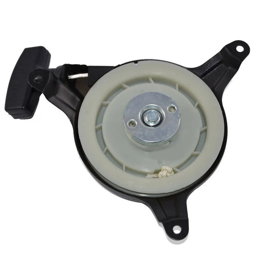 Close-up of recoil starter for lawnmower engines 1P61 1P65 1P70 5P65 5P70, showing durable construction