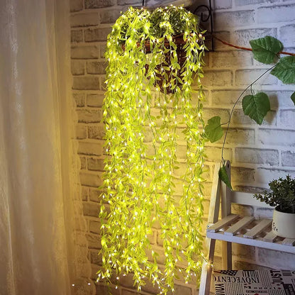 LED fairy light string for home, wedding, and party decorations with power supply
