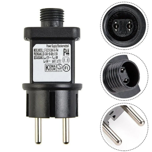 LED fairy lights power supply adapter transformer driver IP44, 31V max 6W / 3.6VA / 9W for low voltage string lights