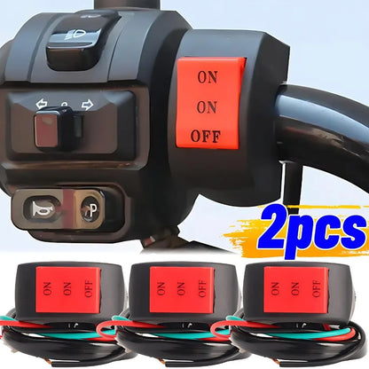 LED headlight switch button for motorcycle far and near beam control
