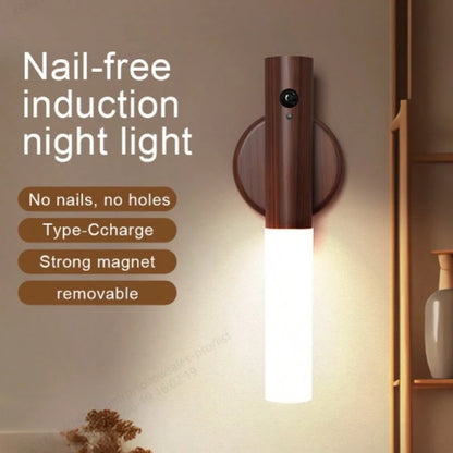 Creative LED wood wall light with motion sensor