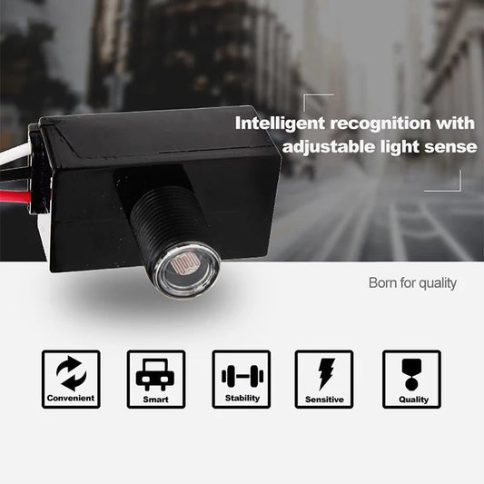 Photoelectric sensor switch for automatic outdoor lighting control