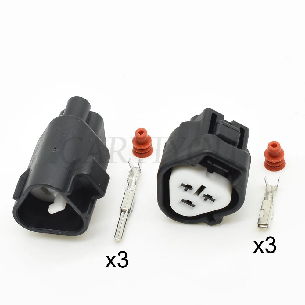 3-Pin automotive light socket motor connector 6189-0179 11016 installed in car wiring harness for Toyota Camry, Corolla, Accord, Fit, Civic