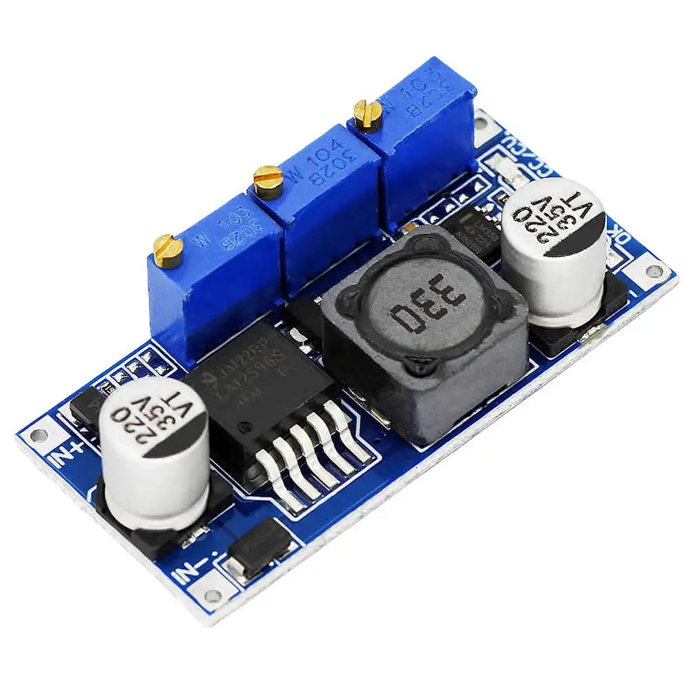 LM2596 DC-DC step-down module 3A, adjustable LED driver with constant current and voltage regulation, high efficiency and low heat for DIY electronics