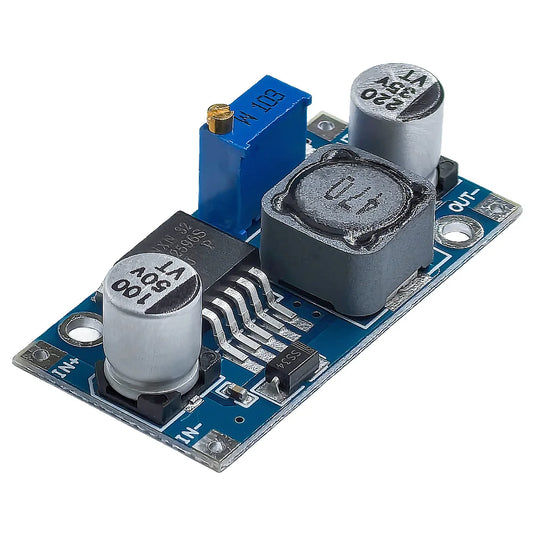 LM2596S DC-DC step-down power supply module, 3A adjustable voltage regulator 3.2V-46V, outputs 3V/5V/12V/24V, compatible with Arduino DIY electronics