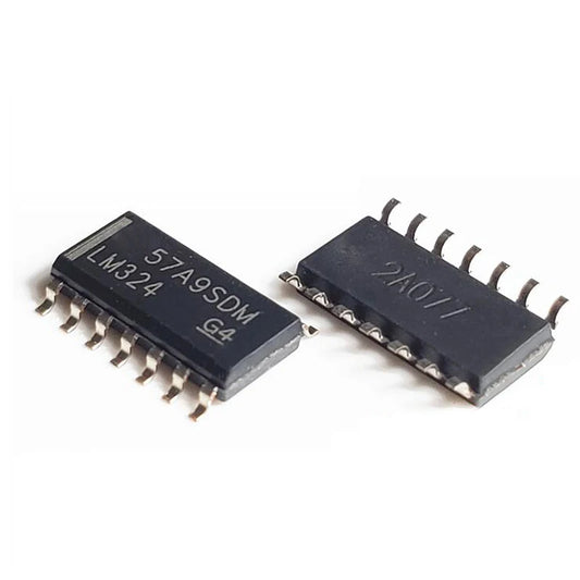 LM324D SOP-14 quad operational amplifier SMD IC chipset for analog signal processing and control circuit applications