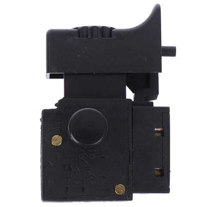 Lock on trigger switch for power tools