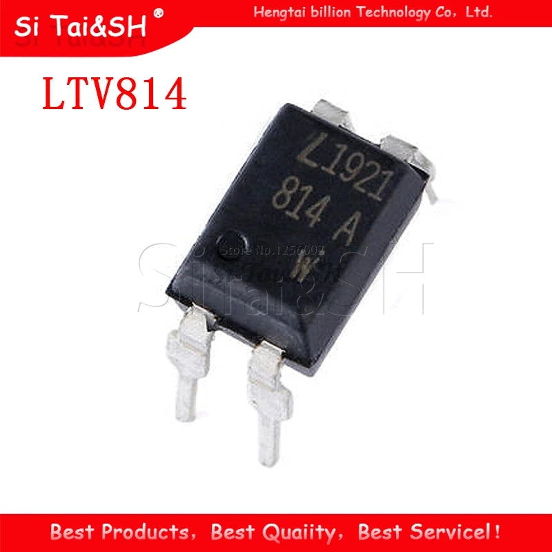 LTV-814 / LTV-814A DIP-4 optocoupler, compatible with PC814, phototransistor isolation module for electronic circuits and DIY projects