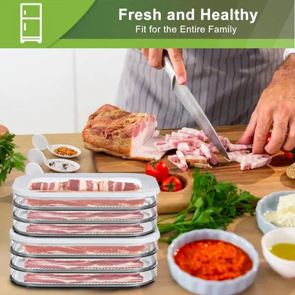 Lunch meat container with lid for fridge