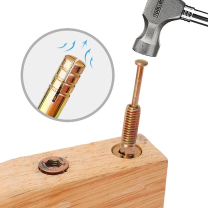 Close-up of M6 sleeve heavy duty expansion bolt anchor for wall installation