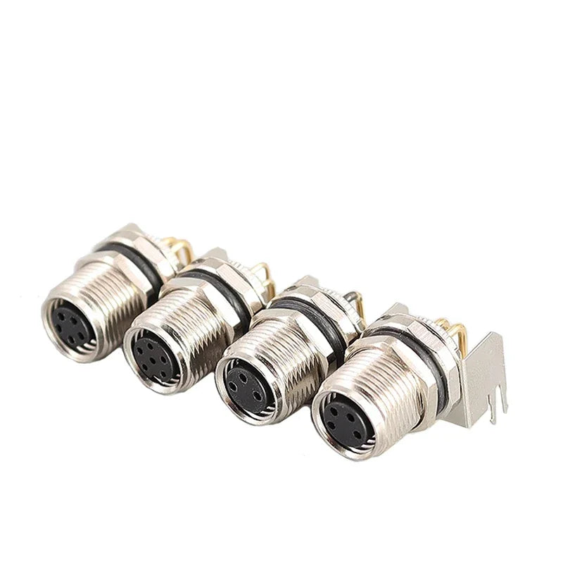 Series of M8 aviation plugs straight/curved pin sensor connectors, male and female waterproof sockets 3/4/5/6/8P