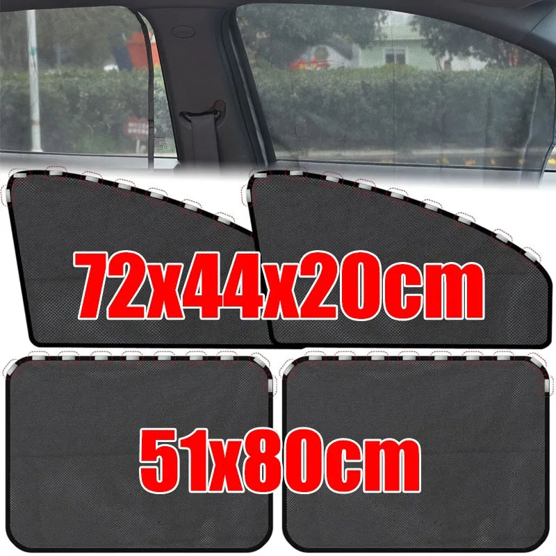 Magnetic car sunshade curtain for side window summer sun protection