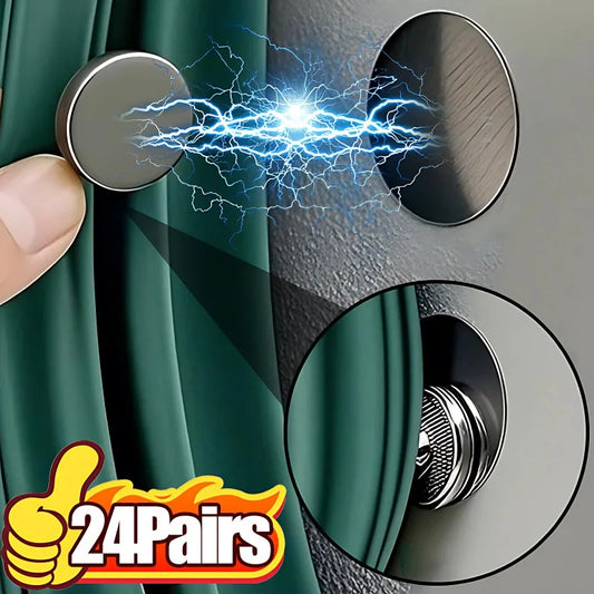 Detachable magnetic curtain clips for drapes