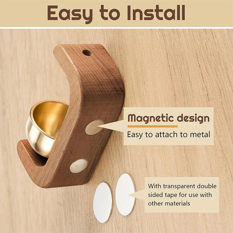 Magnetic jingle bell doorbell for home entrance decoration