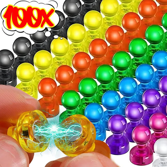 Magnetic push pins strong fridge magnets set