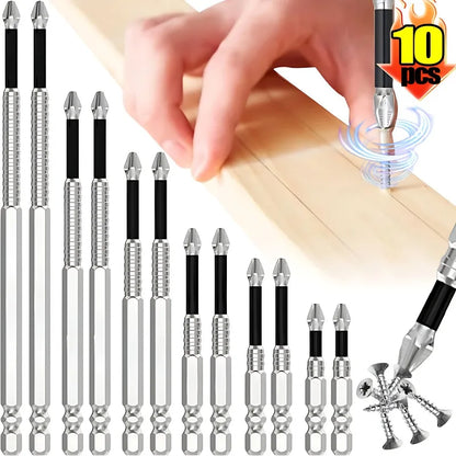 Magnetic screwdriver bit set high hardness drill bits