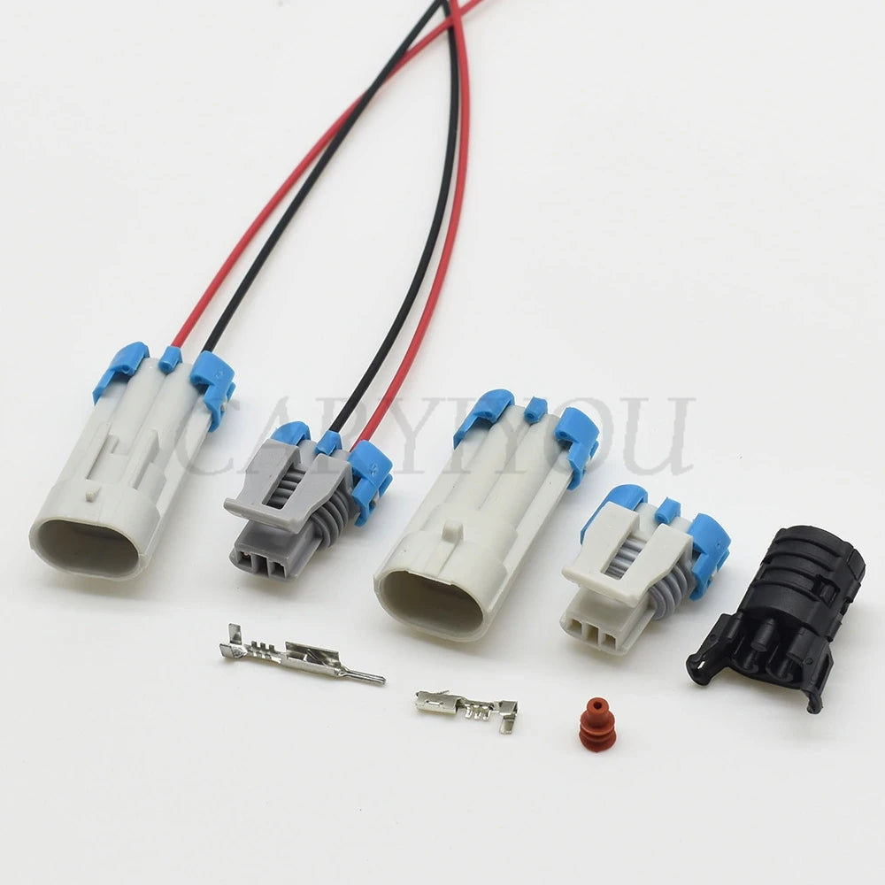 durable male and female automotive connector plug for electric jet valve applications