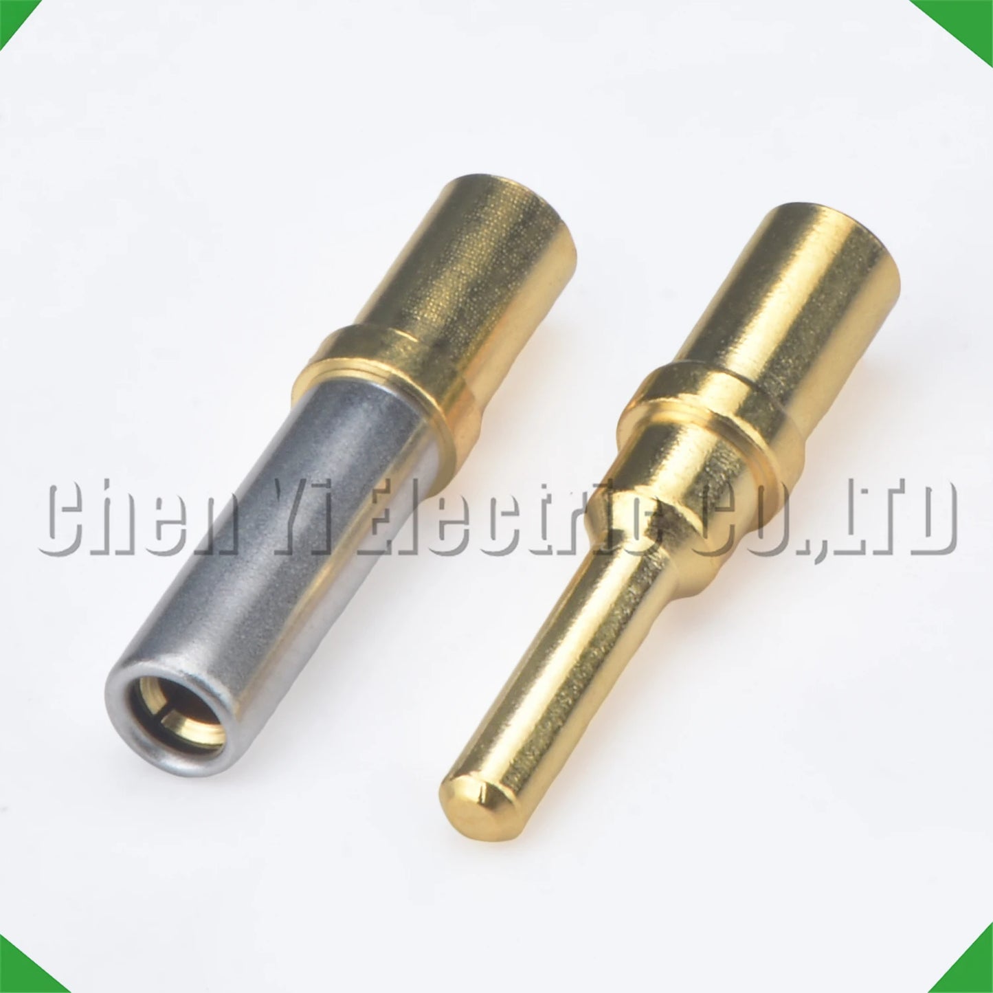 Male and female 2.3mm crimp pins for automotive connectors