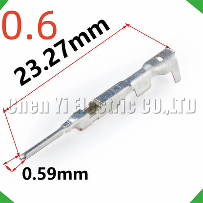 male female crimp terminal pins for automotive connector