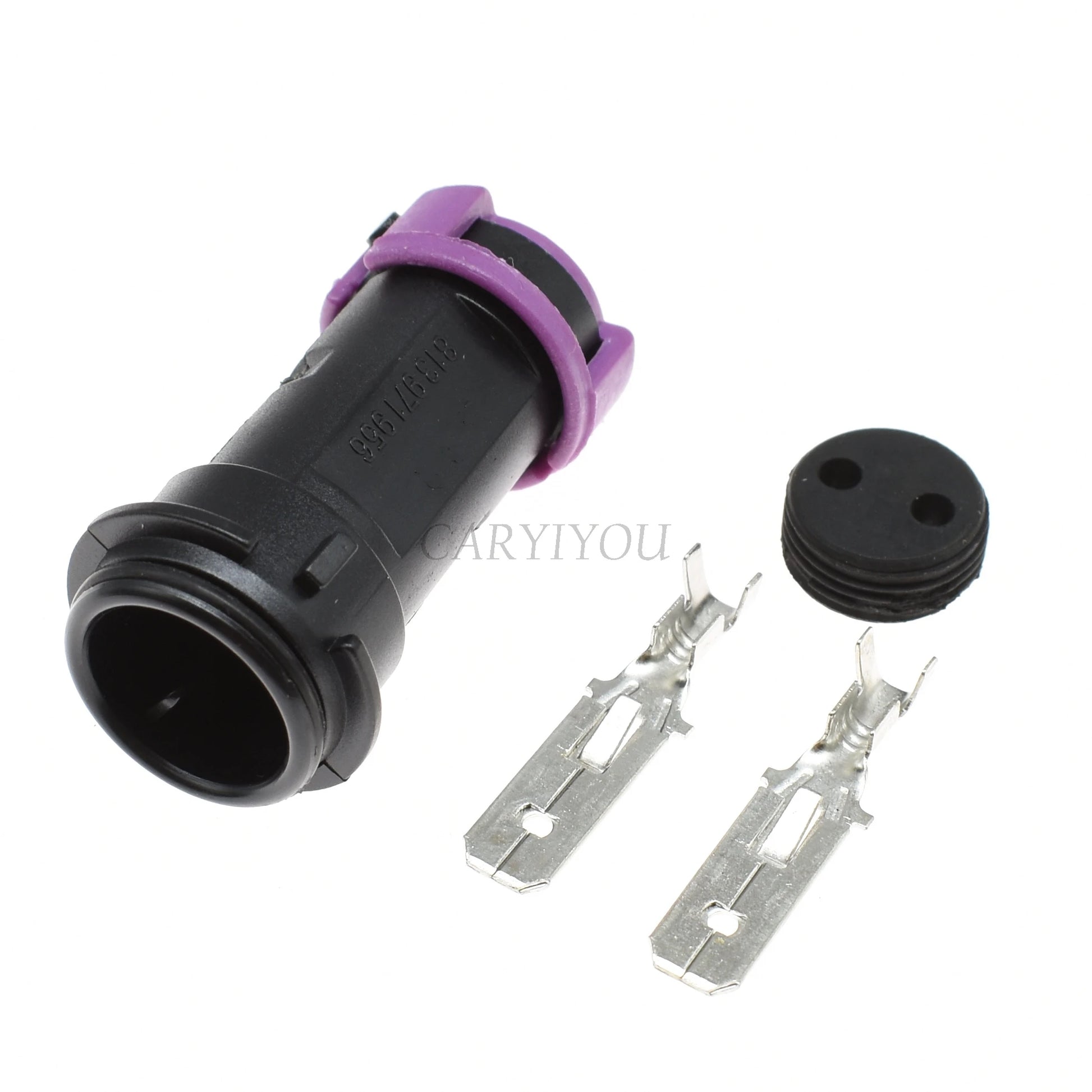 detail of male and female waterproof fog lamp connector showing robust terminals and durable housing