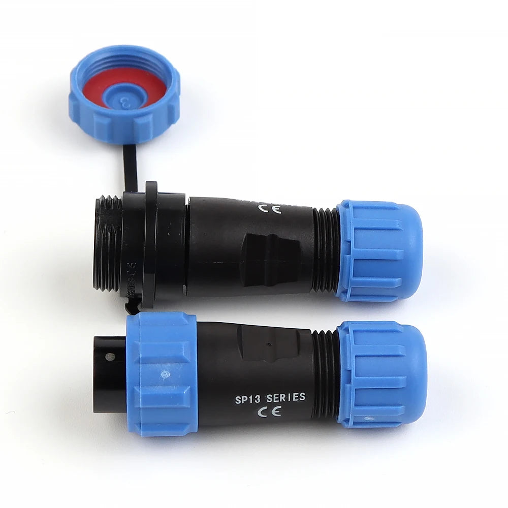 Male and female SP13 welding type industrial connector for electrical wiring