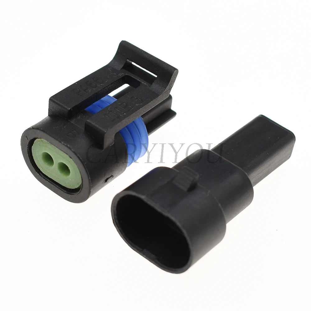 detail of male and female water temperature sensor connector showing durable terminals and waterproof housing