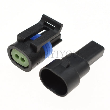 detail of male and female water temperature sensor connector showing durable terminals and waterproof housing