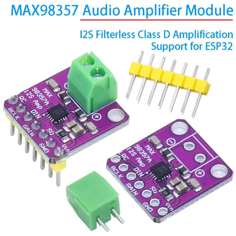 Max98357 Project MAX98357 I2S Class D Audio Amplifier Module for ESP32 & Raspberry Pi ...