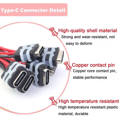 USB C panel mount connector for medical equipment