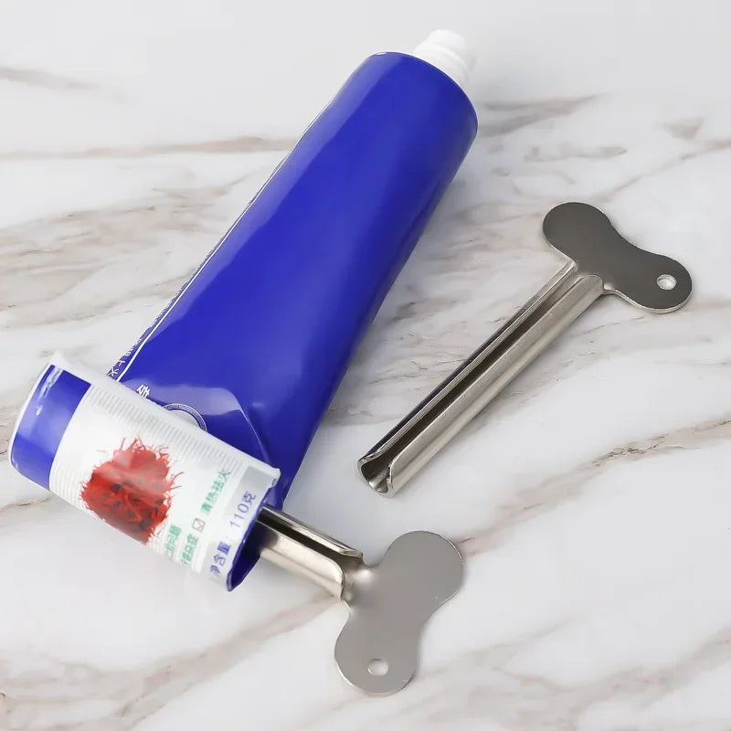 Metal tube roller squeezer for toothpaste and creams