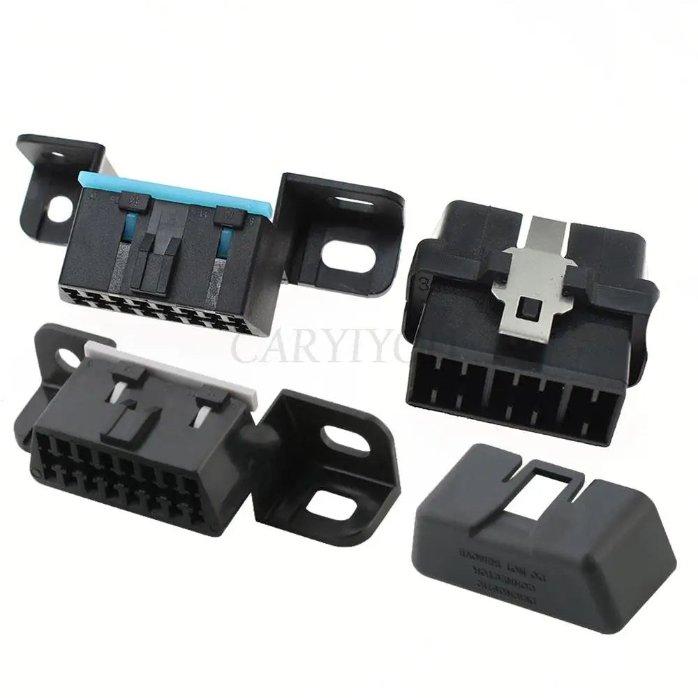 MG610761-5 16 pin black female OBD2 connector for automotive diagnostic tool with 20cm line