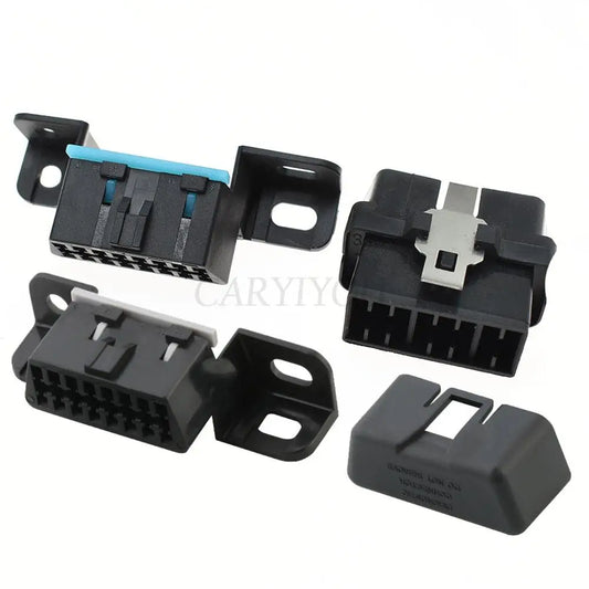 MG610761-5 16 pin black female OBD2 connector for automotive diagnostic tool with 20cm line