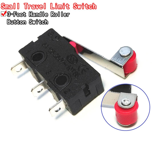 Micro roller lever limit switch KW12-3 KW11-N, supports normally open and normally closed configurations, ideal for DIY electronics, robotics, and machinery