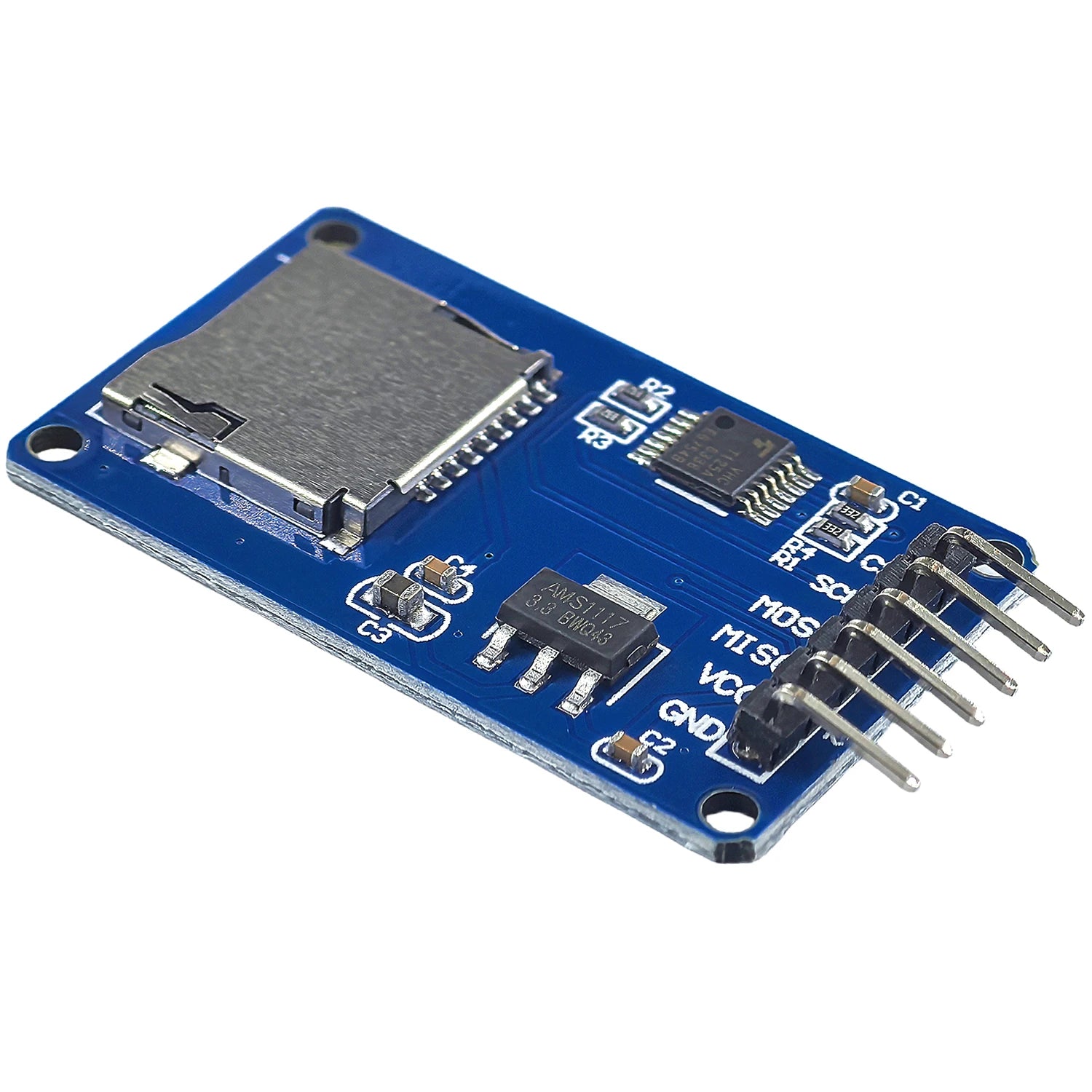 Micro SD/TF card storage expansion module with SPI interface and level conversion chip, compatible with Arduino DIY electronics projects