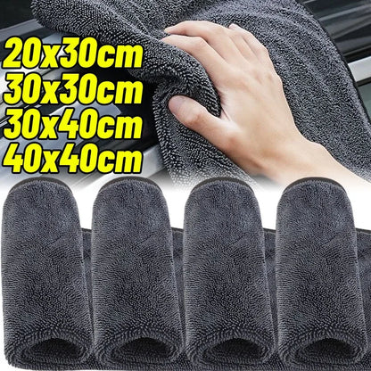 Microfiber twisted loop cleaning cloth super absorbent